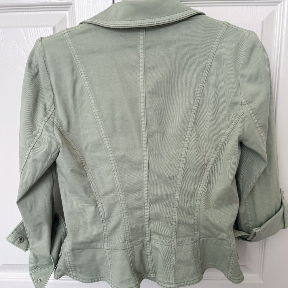White House Black Market Pret Blazerette Jacket Seafoam - size 4 - Picture 4 of 5